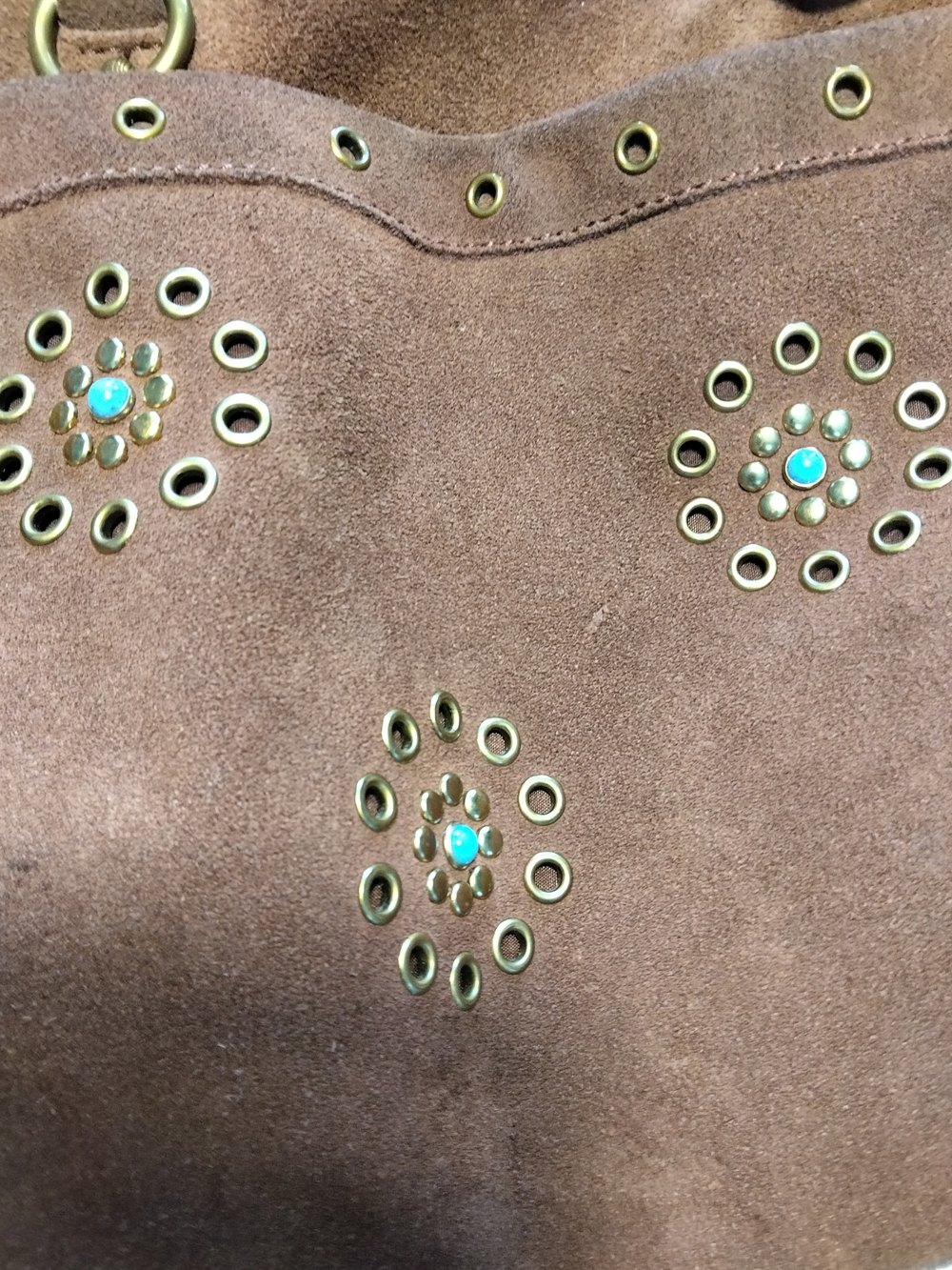 The Sak Tan Suede Crossbody Bag with Stud Accents - Picture 6 of 12